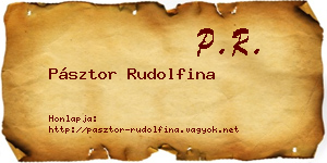 Pásztor Rudolfina névjegykártya